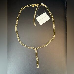 New Madewell Paperclip Lariat Necklace